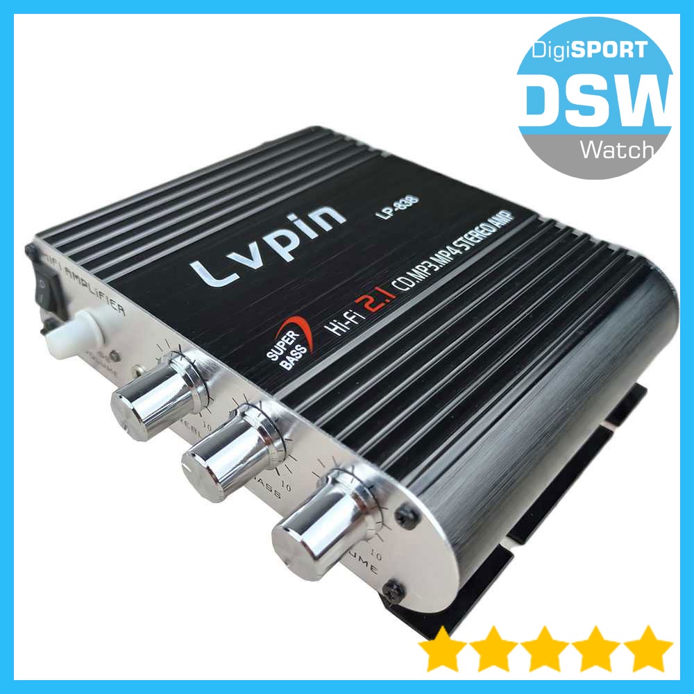 Power Amplifier Mobil Mini HiFi Stereo Super Bass 12V CNC Aluminium
