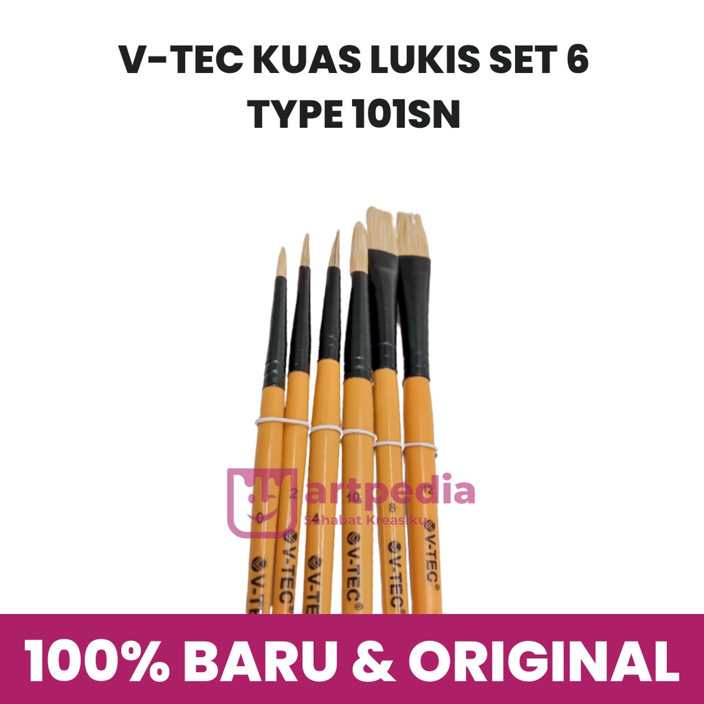 

V-TEC ART BRUSH VT101SN/6 / V-TEC ARTIST BRUSH TYPE 101SN / KUAS LUKIS SET