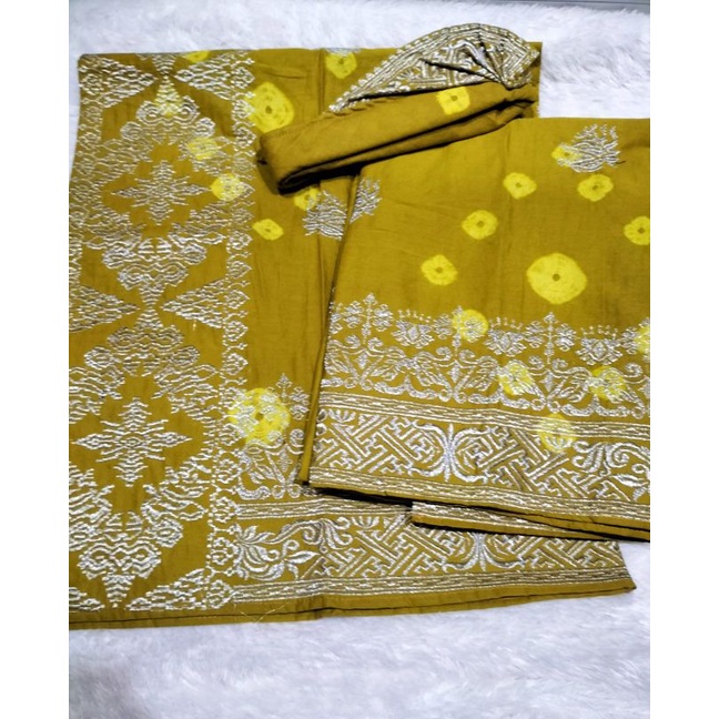 Kamen Bordir Jumputan Couple | Kamen Lembaran | Kamen set Udeng | bawahan tradisional