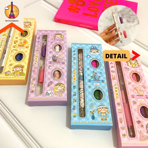 

Paket Pulpen Glitter DH-S349 Unik Highlighter Tulisan Dengan Box Import Funny Fancy Stuff Best Gift Stationery For School Alat Tulis Kantor Sekolah Ready Grosir Kado Ulang Tahun READY COD