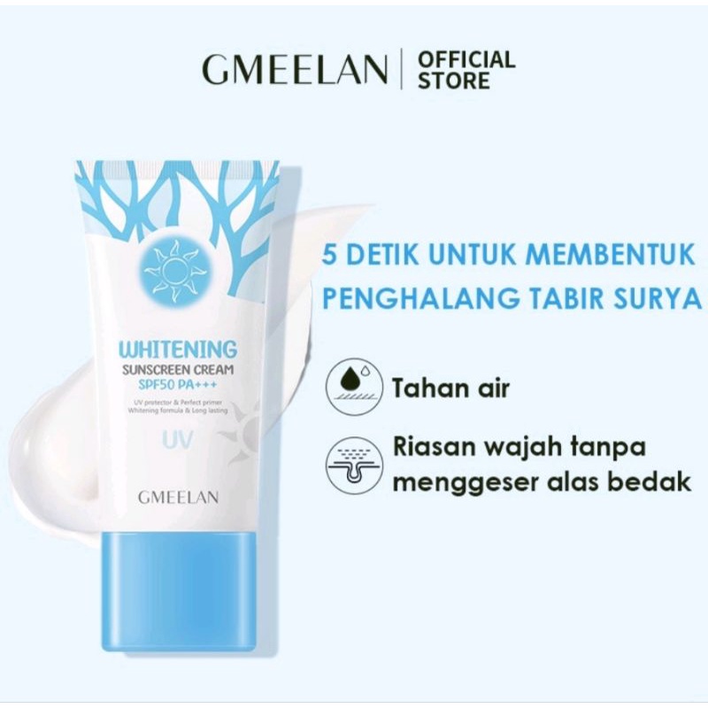 【Ready Stock】GMEELAN Sunscreen (SPF 50 PA+++) 50ml UV Shield Sun Protect