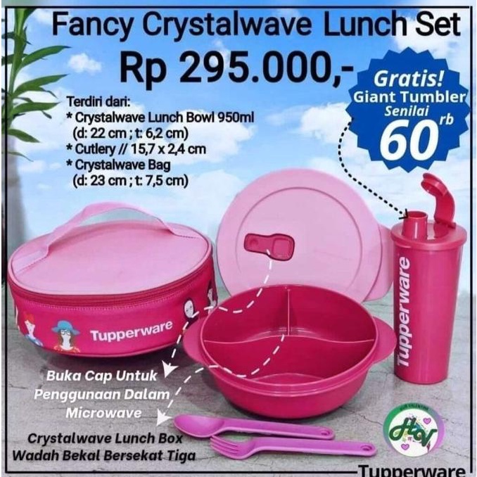 kotak bekal makan lunch box set - CWL Lunch Set Tupperware