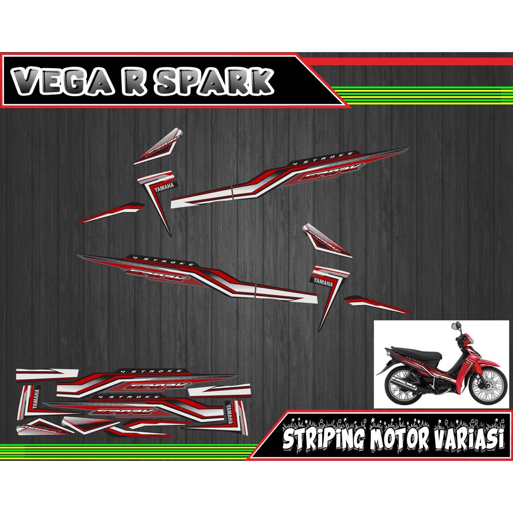 striping stiker motor vega r new spark