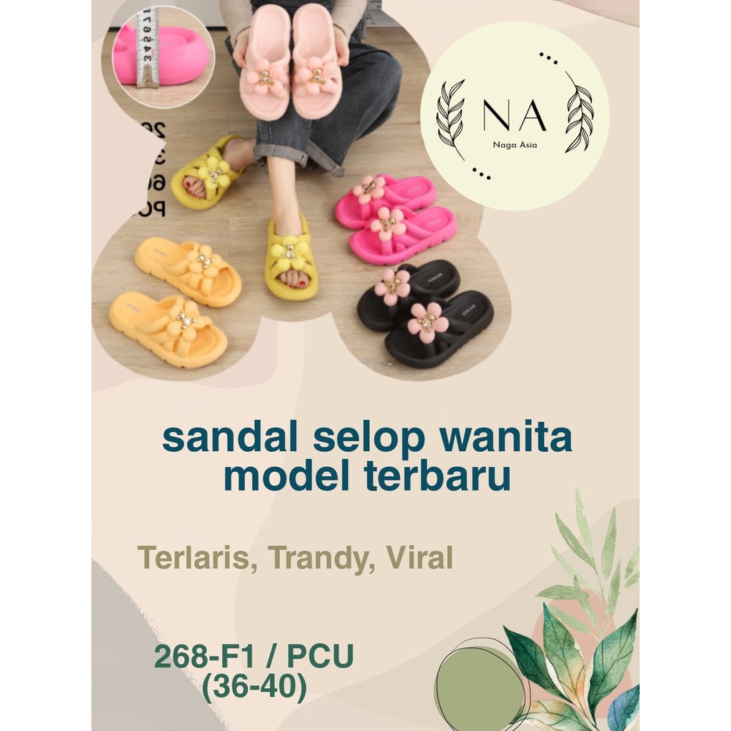 Sandal selop wanita eva rubber korean style Balance 268-F1 (36-41) Sandal wanita import termurah