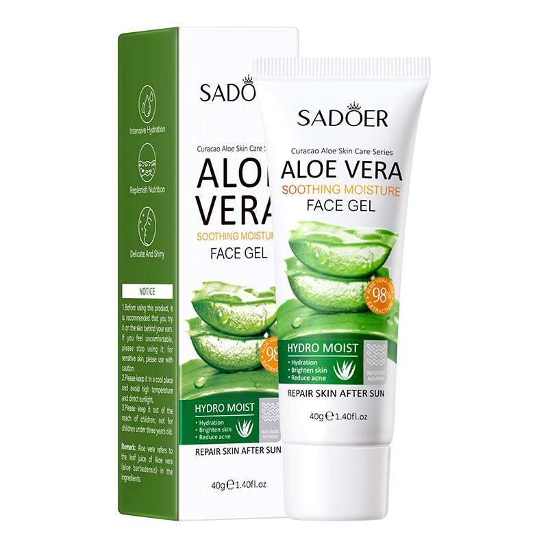 Aloe Vera Gell Soothing Moisturizing Aloevera Gel 40g Menenangkan Kulit Berjerawat Menyegarkan Menghidrasi Setelah Perbaikan Matahari