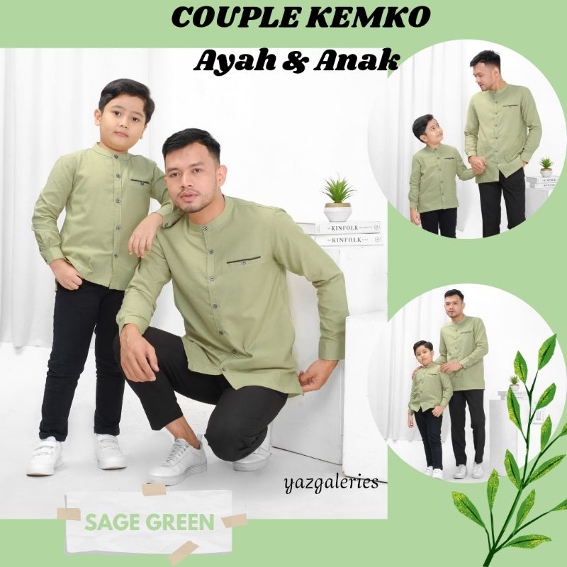 Jual Baju Couple Muslim Taqwa Kemeja Koko Lengan Panjang Ayah dan Anak