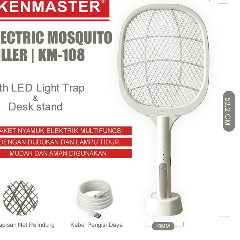 Viral Kenmaster Raket Nyamuk 2 IN KM-108 + Lampu LED + UV