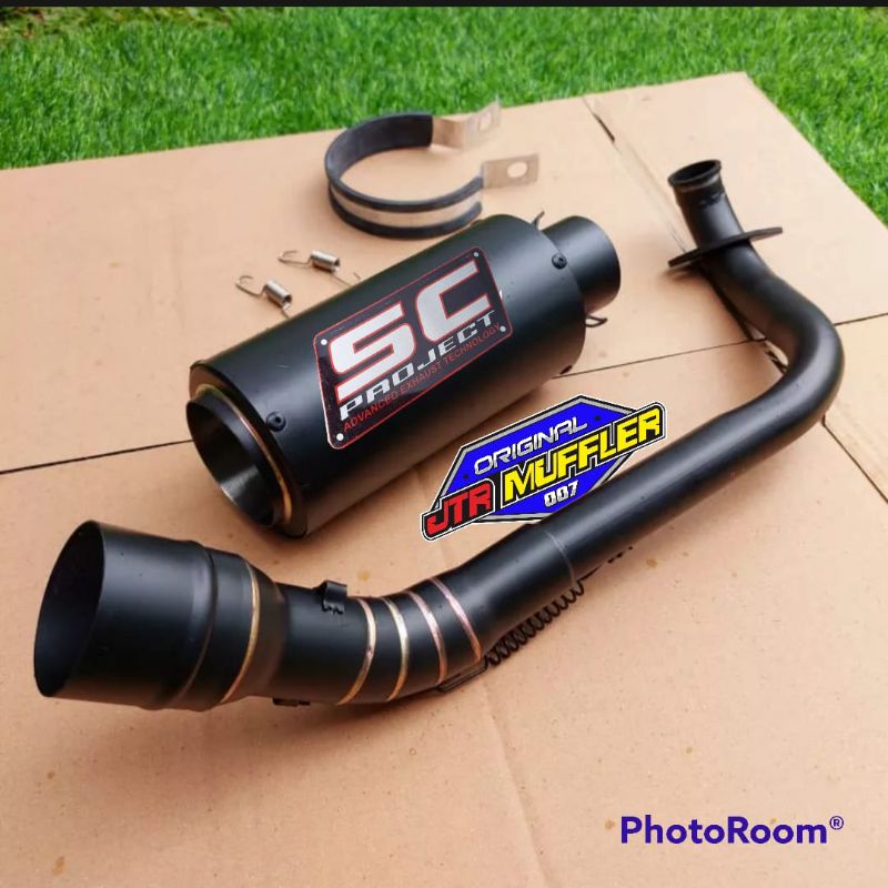 Knalpot SC project black Nmax Aerox Lexi Pcx Adv Vario Beat Scoopy fino 125