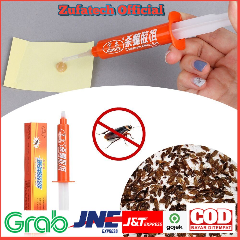 NINGER Gel Racun Pembasmi Kecoa Roach Bait Insecticide Control - JYZ12 - White