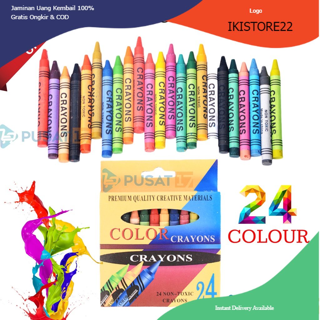 

IKISTORE22 PENSIL CRAYON ISI 24 WARNA / PENSIL WARNA GAMBAR 24PCS / CRAYON SET ANAK 24 ART SET / ARTSET 24 PCS / PENSIL KRAYON ANAK MURAH