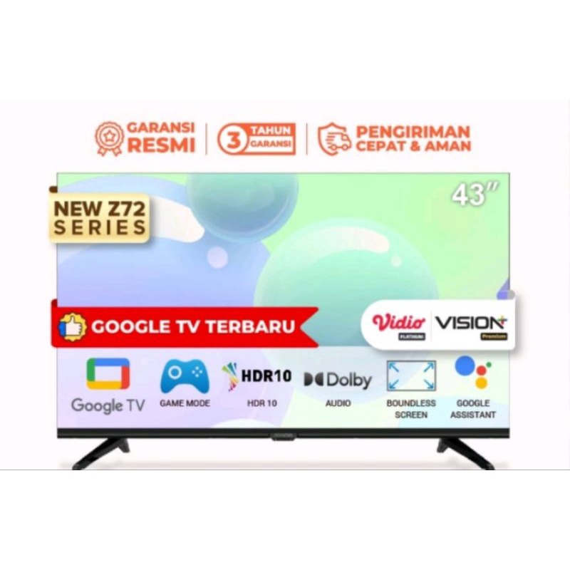 GOOGLE TV Coocaa 43" Youtube & Netflix Google tv 43Z65