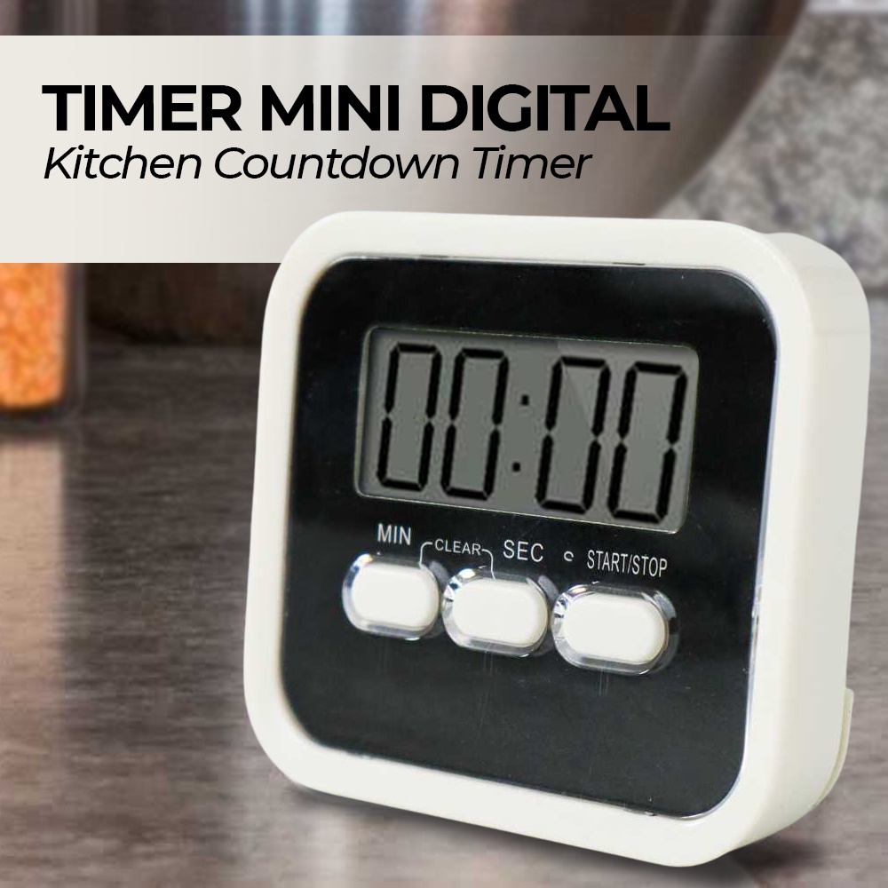 Timer Mini Digital Dapur Countdown Timer - II5 - Black 7RHX15BK