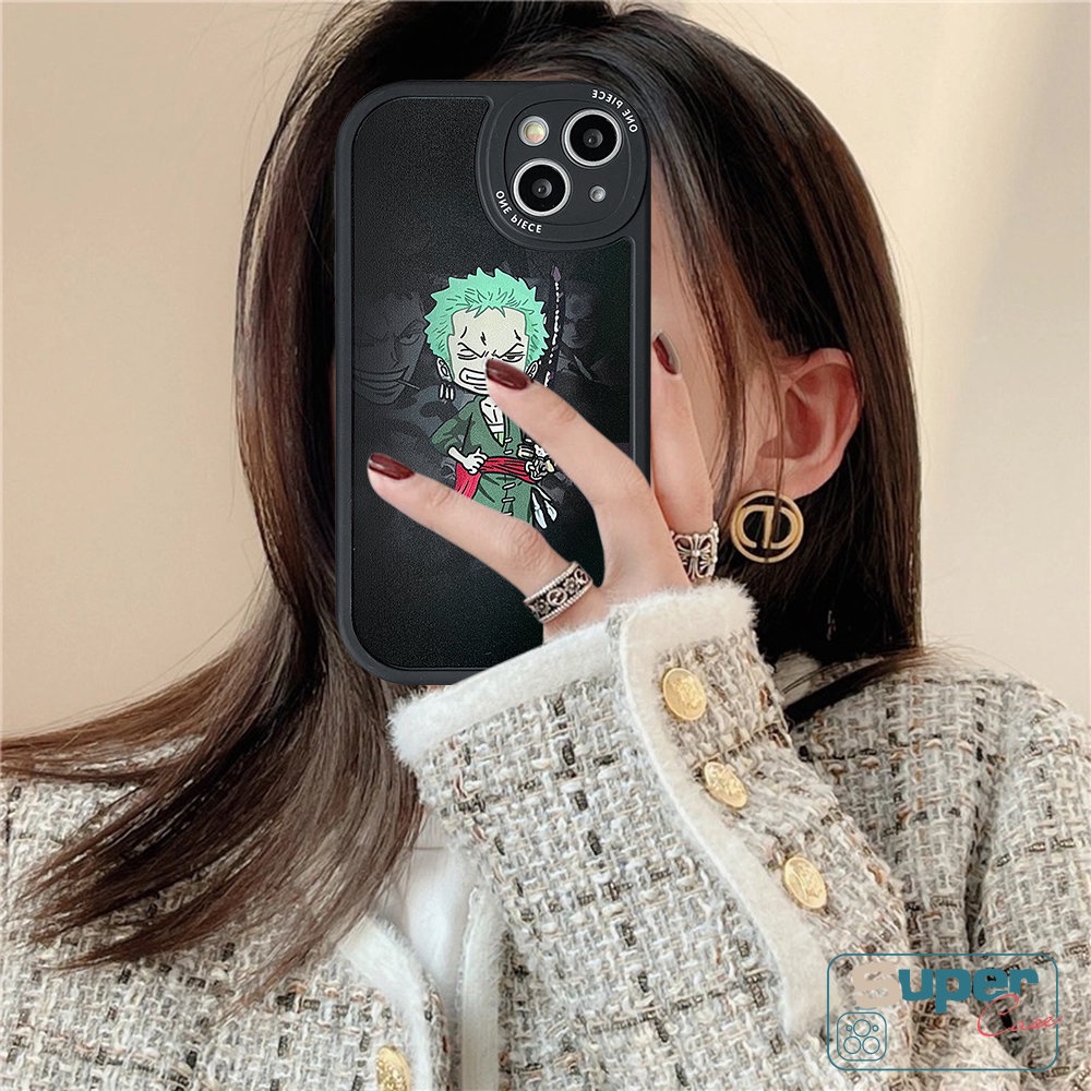 Case Kartun One Piece Kompatibel Untuk IPhone 6s 8 6 7 Plus 11 Pro MAX XR 14 13 12 Pro Max14 Plus X XS MAX Se2020 Luffy Zoro Lucu Shockproof Soft Tpu Phone Cover