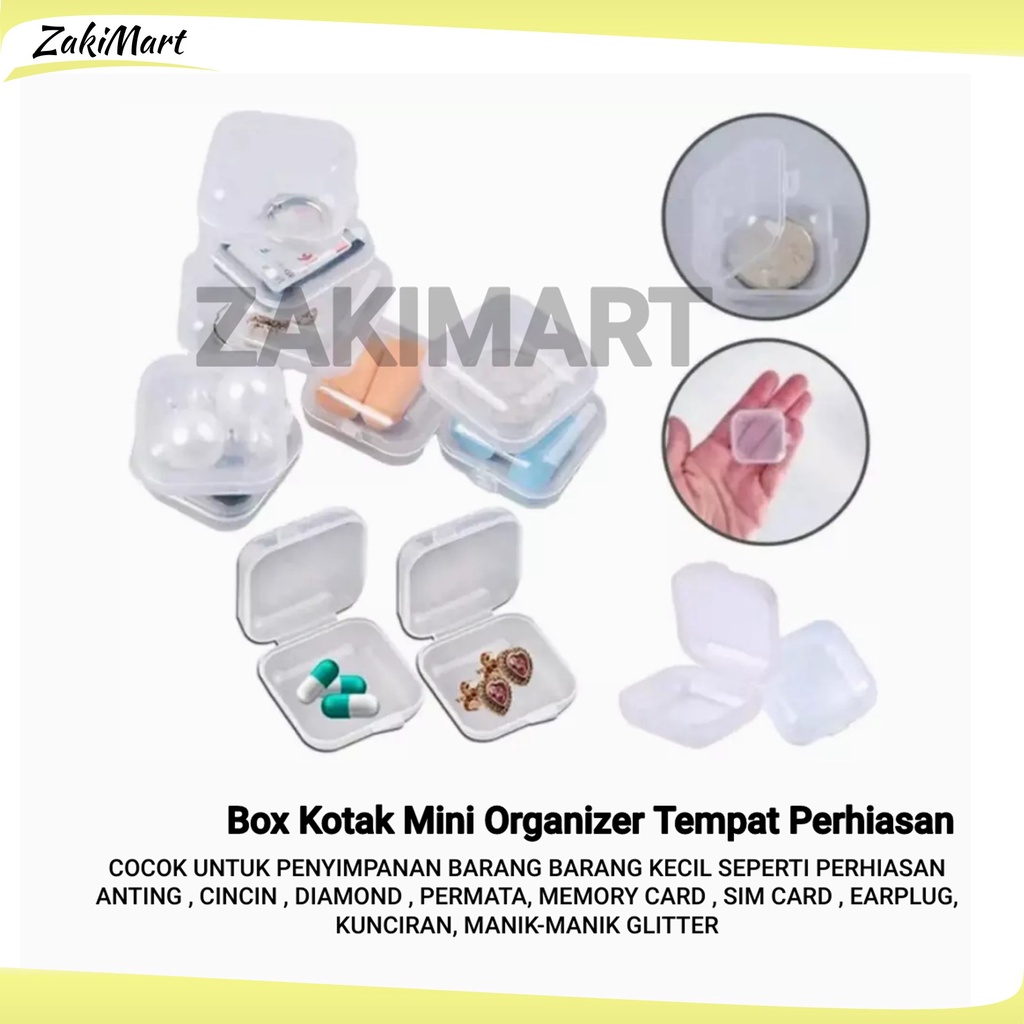 Box Kotak Mini Organizer Tempat Perhiasan Anting Jewelry Dan Obat