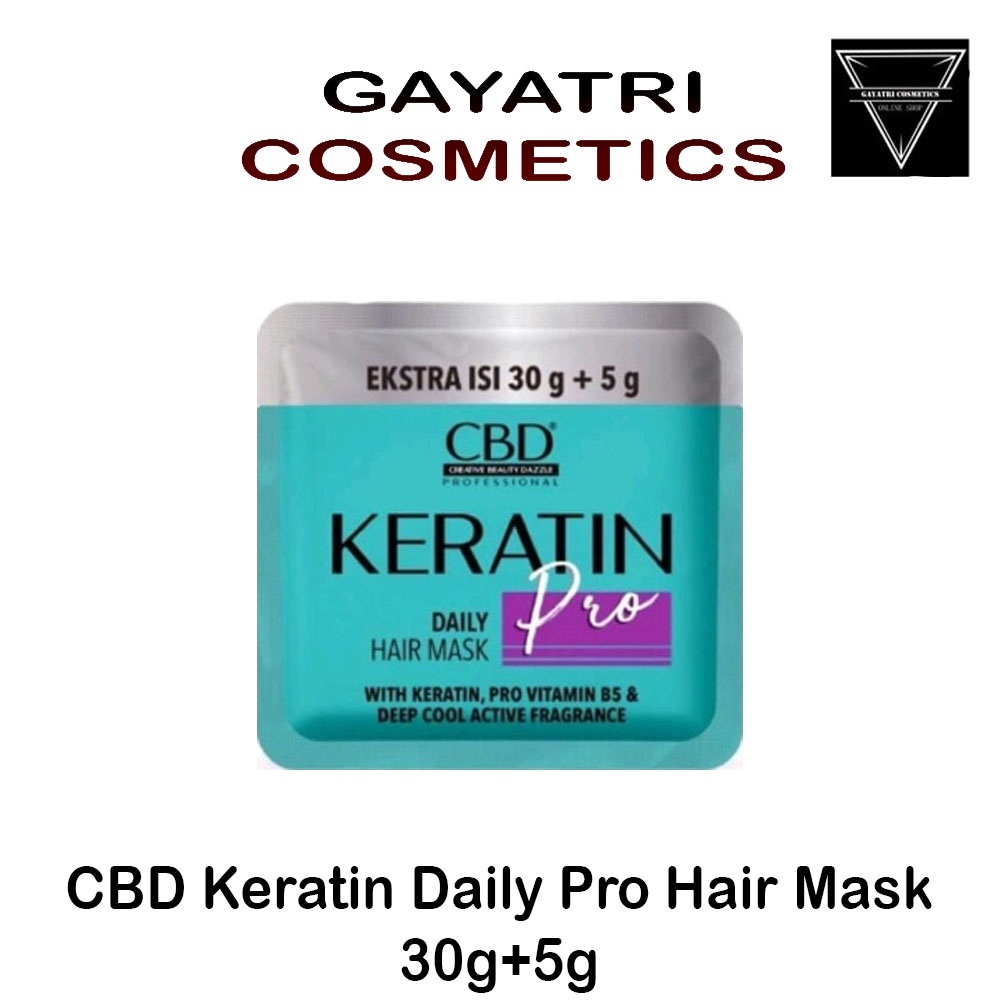 Jual CBD Keratin Daily Pro Hair Mask Sachet 35g | Shopee Indonesia