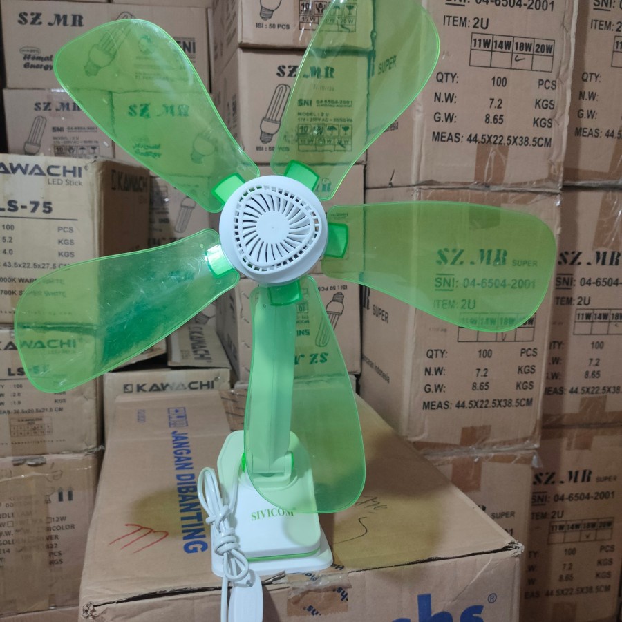Kipas Angin Sivicom 3 in 1 Jepit DUDUK GANTUNG 32Watt 32W 32 W WATT 5 Baling