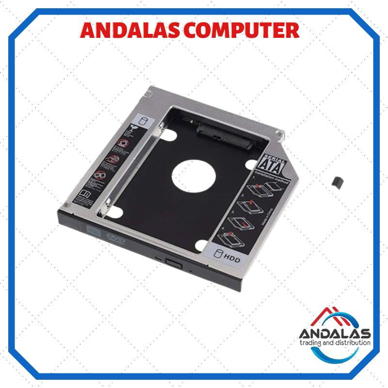 SECOND SSD HDD CADDY SATA to sata Tipis Slim Tebal 9.5mm 12mm  SATA to SATA