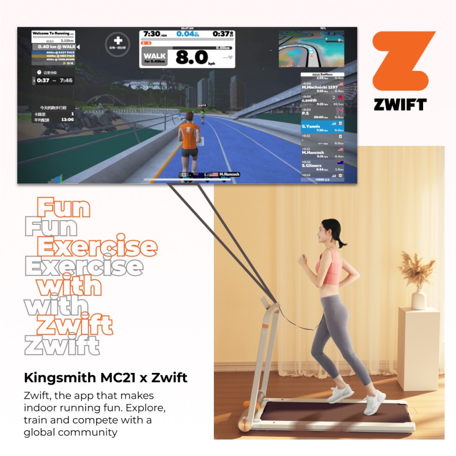 Kingsmith WalkingPad MC21 Smart Foldable Treadmill Zwift APP