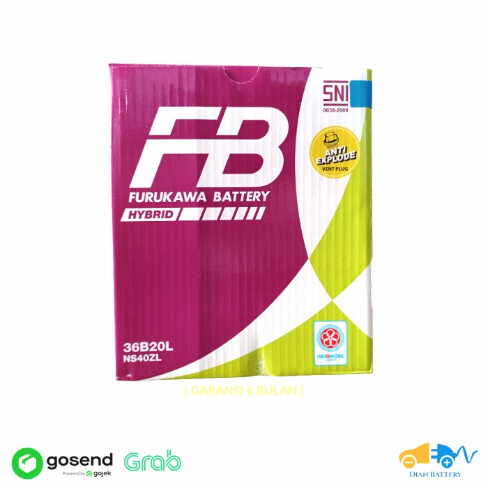 Jual Aki Mobil All new Carry FB NS40ZL Aki Furukawa Battery 38B20L