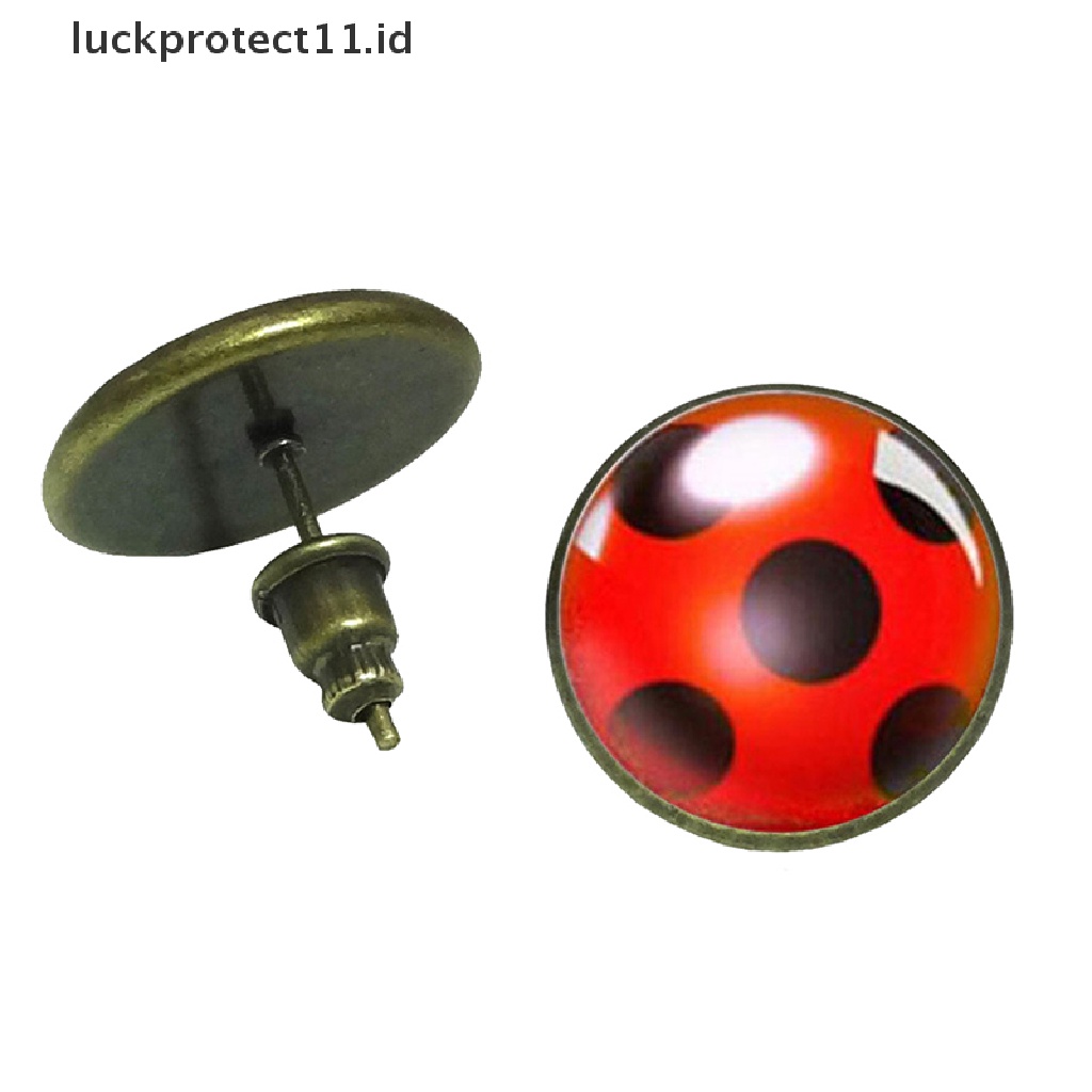 /Fashion Hot// Fashion// Lucu Ladybug Ear Stud Earrings Hewan Lingkaran Anting Wanita Pesta Hadiah Perhiasan.