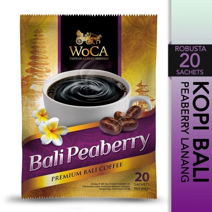 

[BISA COD] WoCA Kopi Bubuk Bali Peaberry 20 Sachets