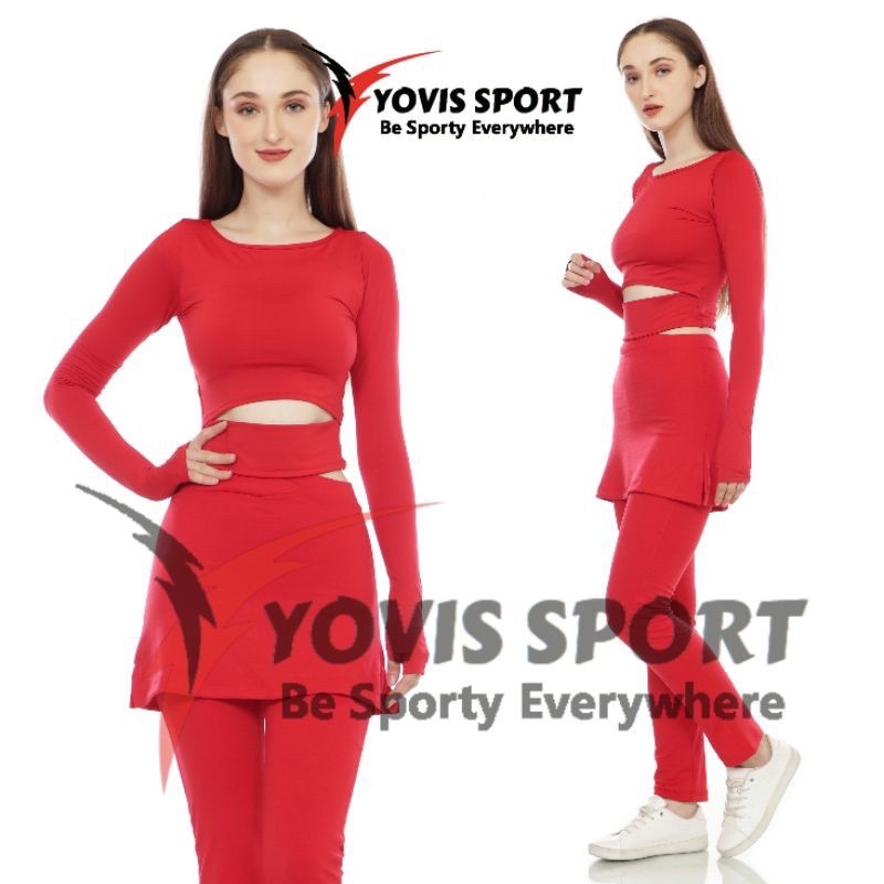 Senam Yovis Sport Celana Senam Rok Yovis Sport / Celan Rok Polos