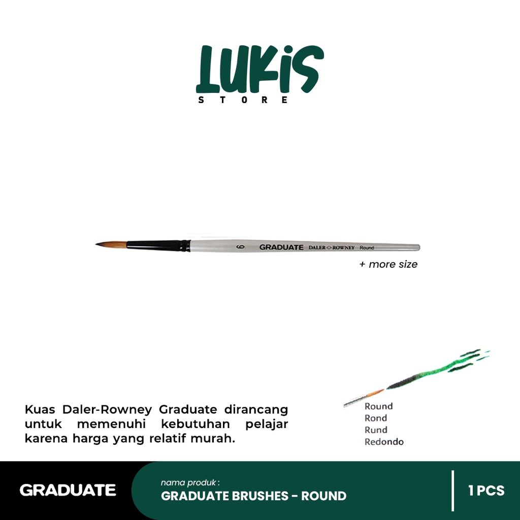 

Kuas Lukis GRADUATE Synthetic Brushes | Round | Short Handle