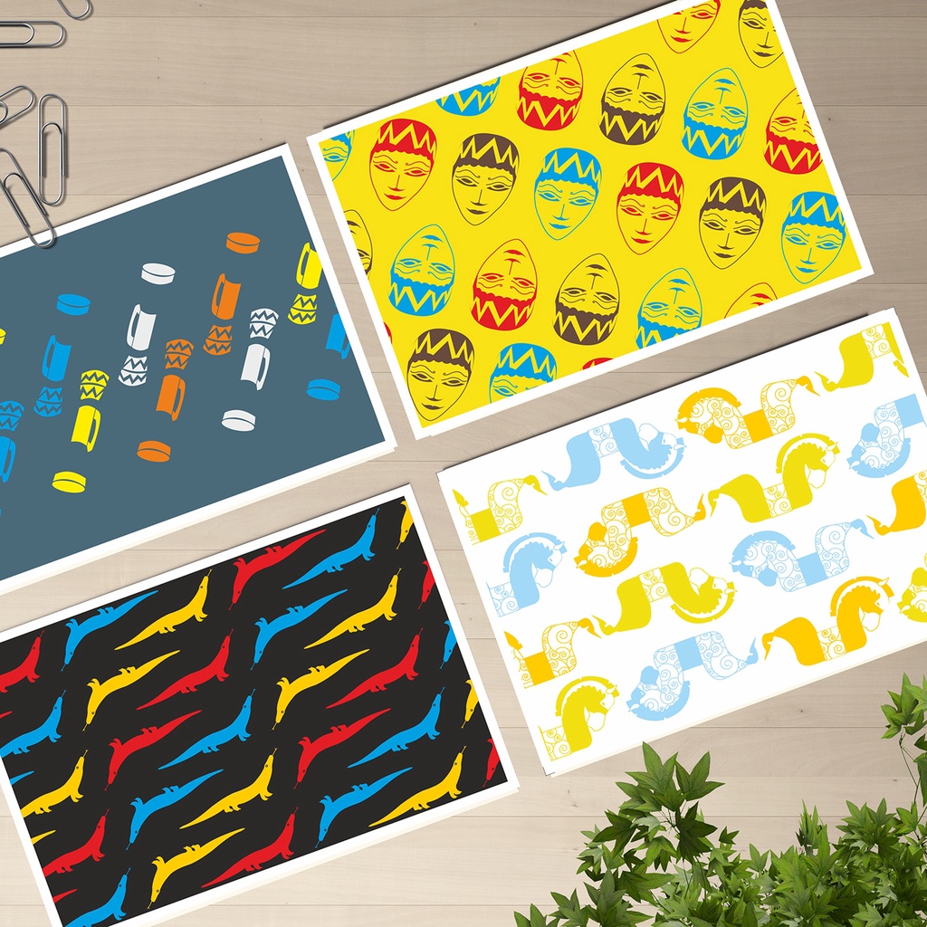 

Postcard/ Kartu Pos Pattern Motif Indonesia