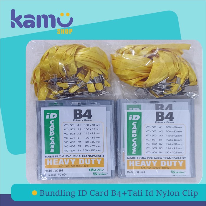 

cusss order] Bundling ID Card B4+Tali ID Card Nylon Clip-NYL [2 Pasang]