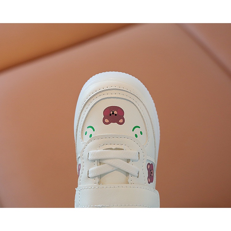 babyfit BEARY BEAR sepatu sneakers anak dengan lampu LED import tali velcro ty-0610r