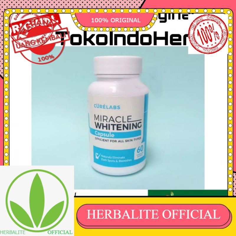100% ORIGINAL Curelabs Miracle Whitening Capsule Kapsul Pemutih Badan Alami