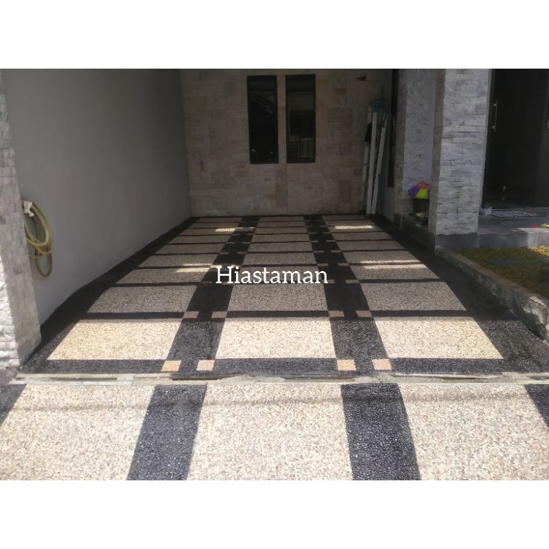 carpot lantai garasi batu sikat batu alam