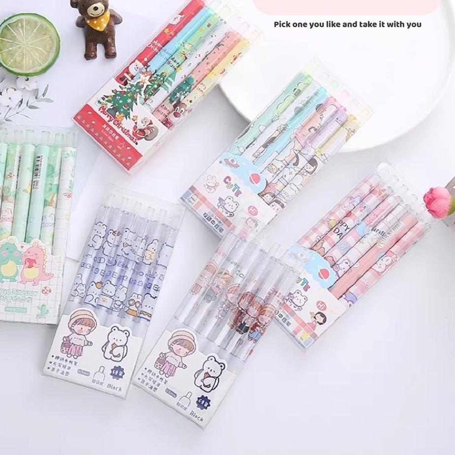 

GH2✸ Pretty 1 Pack Pen Gel Kartun Lucu Unik isi 6pcs TERBARU