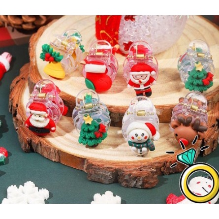 【Bayar di tempat】Jepit Rambut Desain Kartun Santa Claus Ukuran Kecil Untuk Natal Rambut Poni Samping Desain Kartun Snowman Natal Gaya Korea Untuk Aksesoris Wanita