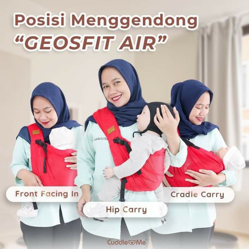 Cuddle Me Geosfit Air Gendongan Adjustable Bayi Geos CuddleMe Geos Fit Air Geos Air Fit Newborn