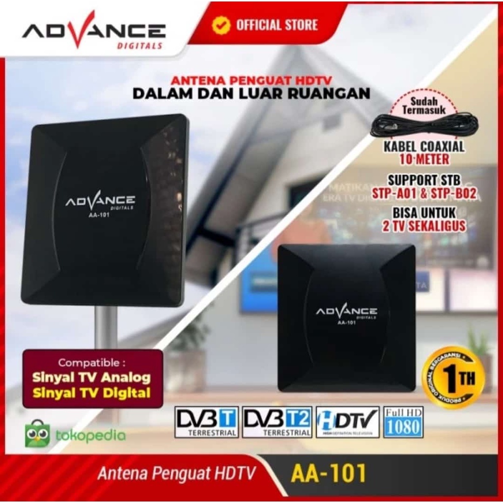 Antena tv led lcd digital advance AA-101 luar dan dalam ruangan
