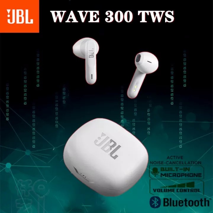 Headset Bluetooth JBL wave 300 Earphone Wireless Pure Bass Super Bass Live V 5.2