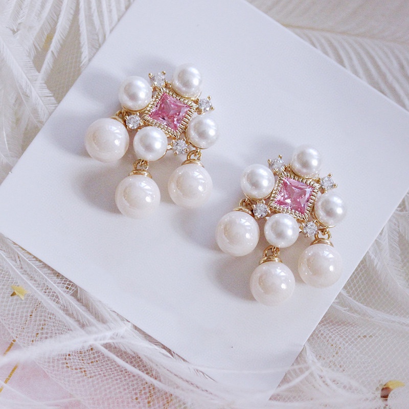 Elegan Unik Retro Mutiara Rumbai Korea Segar Fashion Anting Temperamen Manis