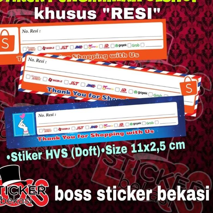 

[KODE PRODUK L7S7163] STIKER LABEL PENGIRIMAN KHUSUS RESI 11x3 CM & 11x2,5 CM PERPACK ISI 100 LEMBAR