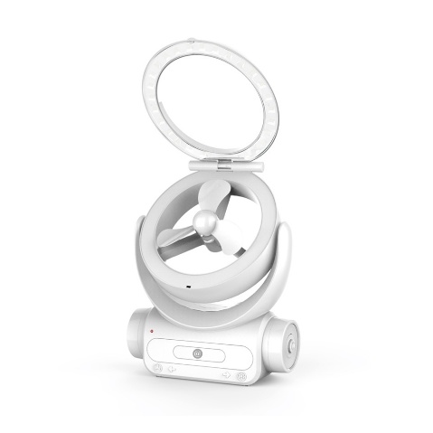 MINI FAN LIPAT + LAMPU EMERGENCY AOKI | RECHARGEABLE | AK-7779L