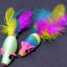 Mainan Kucing Tikus Ekor Berbulu