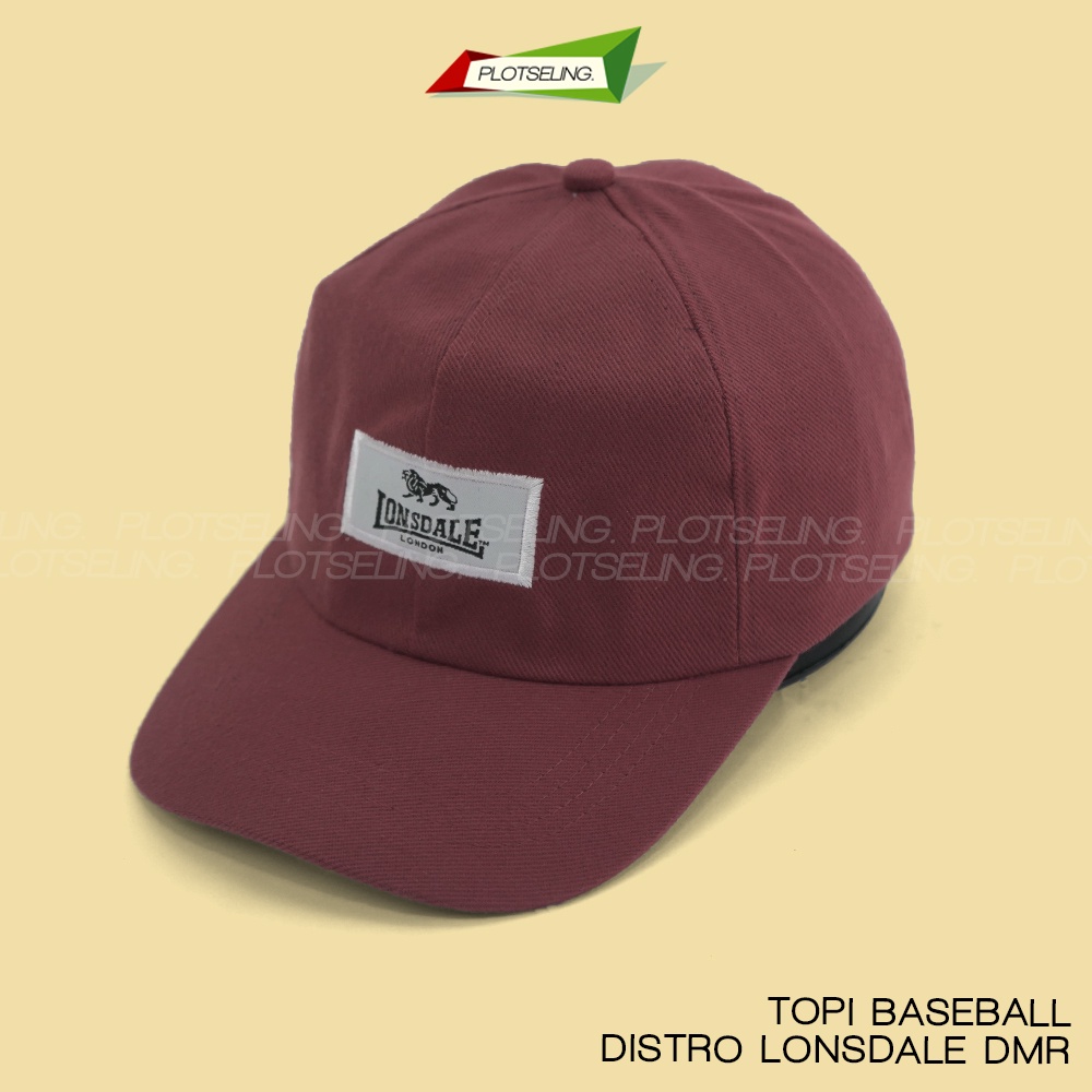 Topi Baseball Polo LONSDALE LONDON Kasual Distro Pria Wanita Abu Cream Hijau Navy Merah Bahan DMR Tebal Ukuran All Size Clip Besi