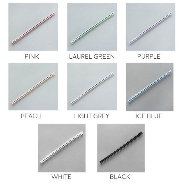 

DIY PLASTIK BINDER BINDING STRIP / RING BINDER CUSTOM WARNA PASTEL