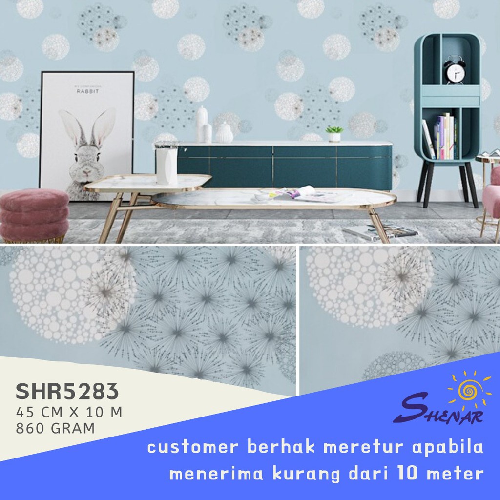 SHENAR WALLPAPER STICKER DINDING KAMAR/RUMAH/MOTIF&amp;KARAKTER 45CMX8M
