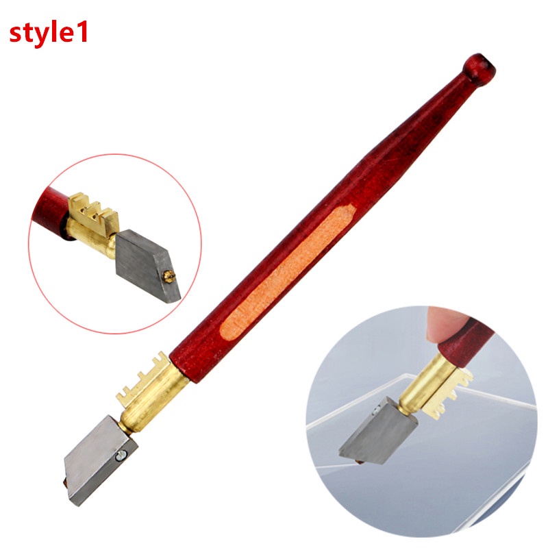 Single Diamond Glass Cutter Portable Pisau Tajam Pemotong Berlian Kaca