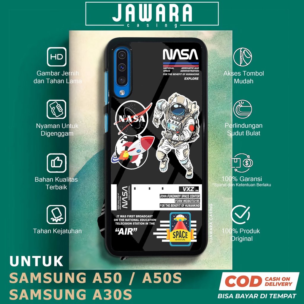 Case Samsung A50 A50S A30S Casing Samsung A50 A50S A30S Jawara Casing [NASA] Case Glossy Case Aesthe