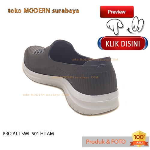 Sepatu wanita sepatu casual slip on karet PRO ATT SWL 501 HITAM