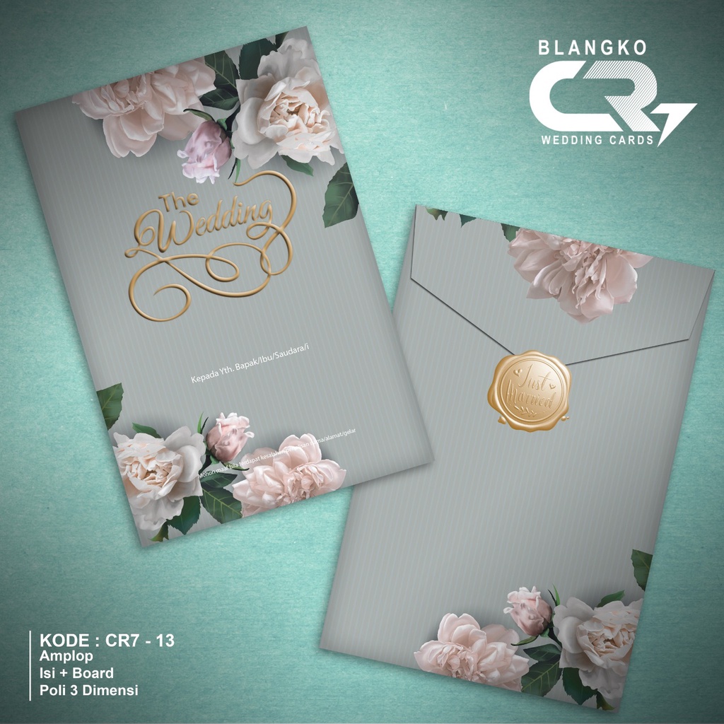CR7 13 (Amplop + Isi) Blanko Undangan | | Tipe Hardcover | Blangko Undangan | Free File Setting