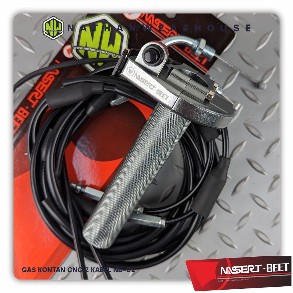 Gas Spontan Kontan Full CNC 2 Kabel Racing Universal Nassert Beet NB02