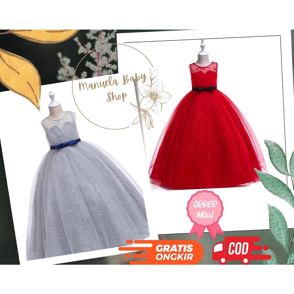 Gaun Pesta Renda Bayi/ Gaun Pesta Ulang Tahun Putri Anak Perempuan/ Gaun Mewah Anak/ Dress Anak Mewa